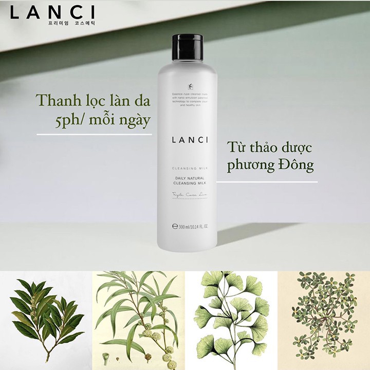 Sữa Tẩy Trang Lanci Daily Natural Cleansing Milk Hàn Quốc