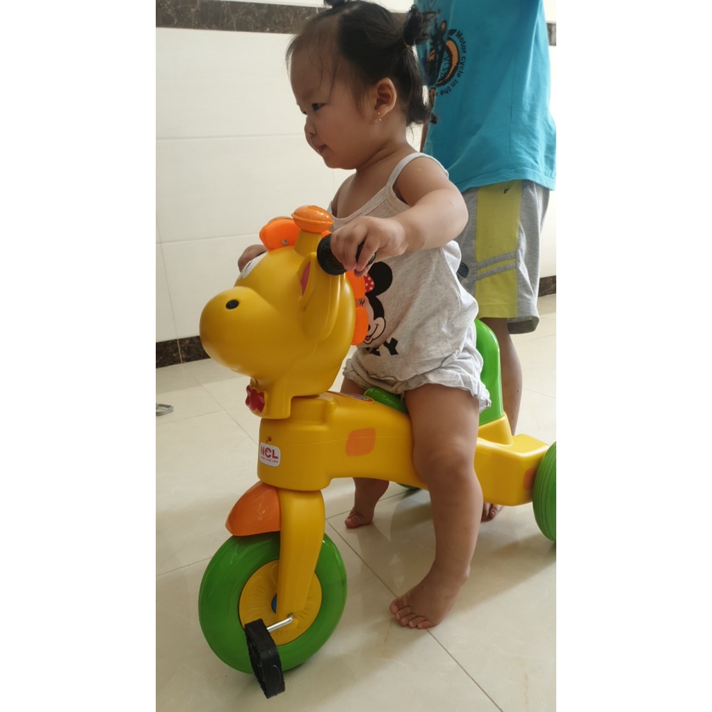 Xe 3 Bánh Nhựa Chợ Lớn L7 hình Hươu Con Vui Vẻ  - M1763A-X3B