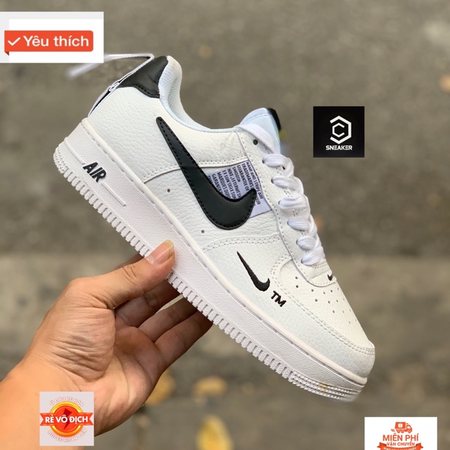 < FLASH SALE > VIDEO + ẢNH THẬT > GIÀY SNEAKER AF1 ĐEN TRẮNG