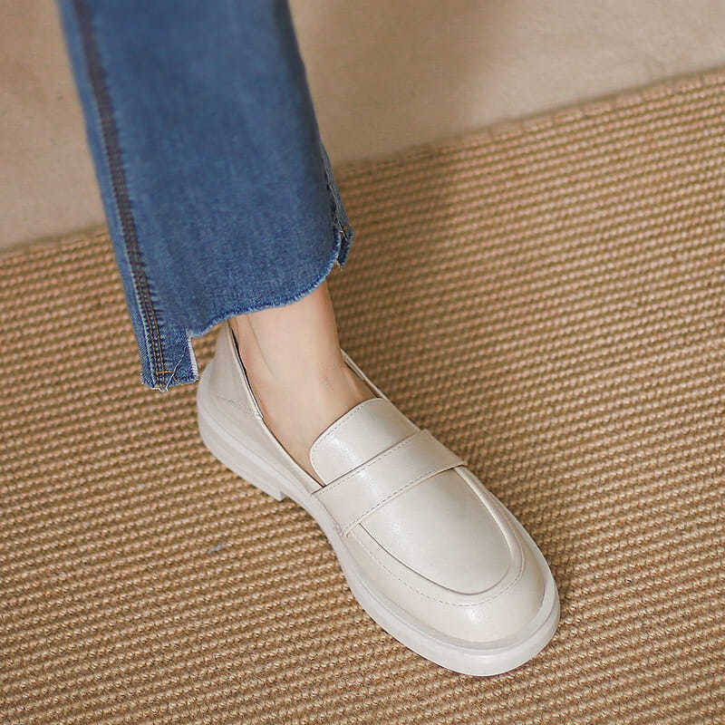 Giày Lười Nữ Da Thật Phong Cách Anh Quốc 2021 | BigBuy360 - bigbuy360.vn