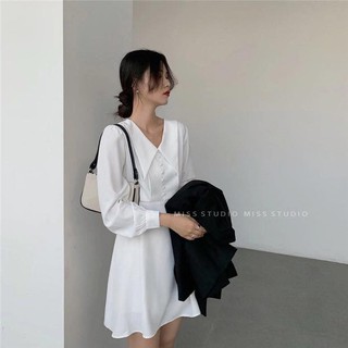 Tibou Dress - Đầm nút bọc có cổ
