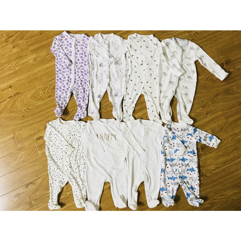Sleepsuit, bodysleep, bộ body dài tay xuất dư các hãng cho bé từ 3-9m