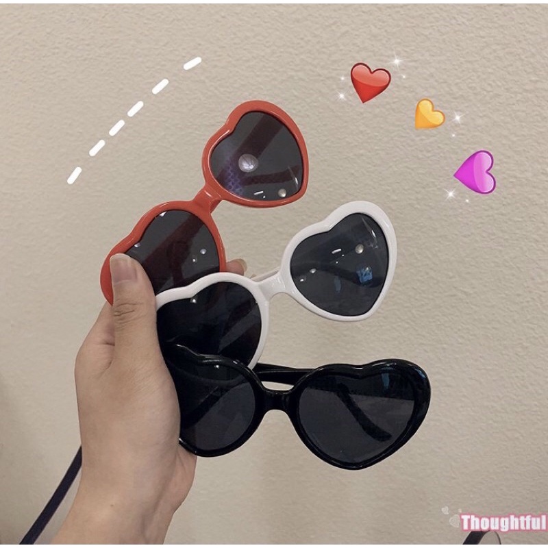 Kính mắt hiệu ứng hình trái tim 3D lấp lánh siêu xinh