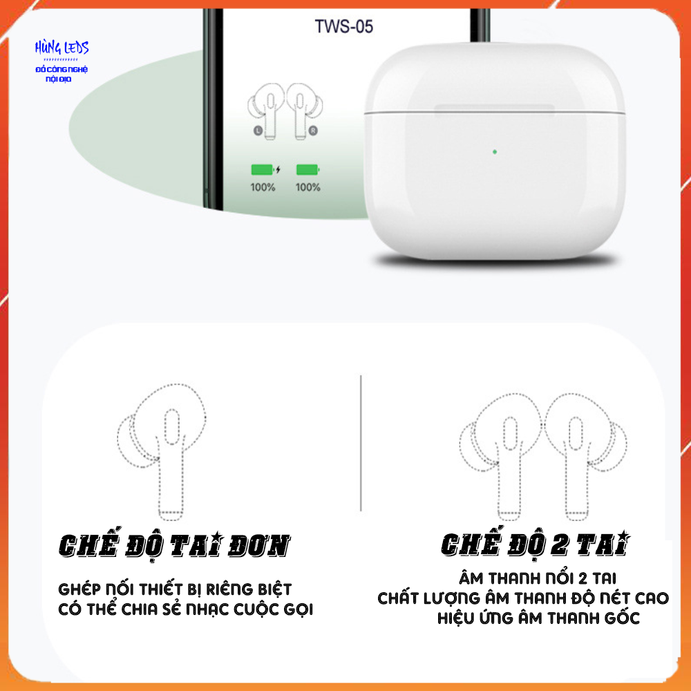 Tai Nghe Bluetooth Airpods pro TWS - 05  Định Vị Đổi Tên Sạc Không Dây Chức Năng Nguyên Bản 1:1