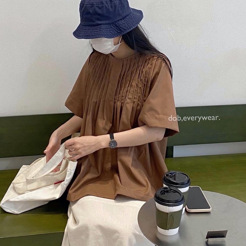 DOB - Áo babydoll xếp li Puny A0622