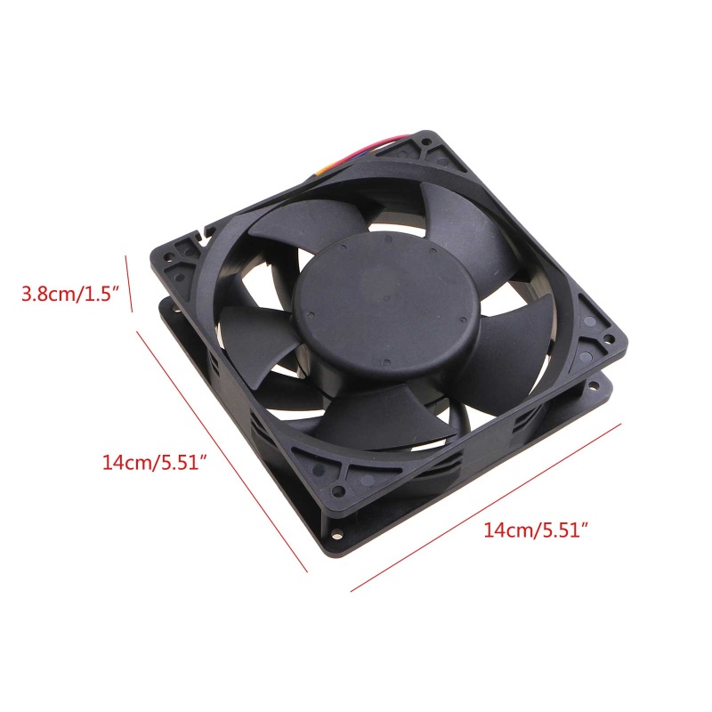 Quạt Thổi Khí 4 Dây 7500rpm PFC1412HE-00 12V 9A 14038 14cm PWM Server 395g