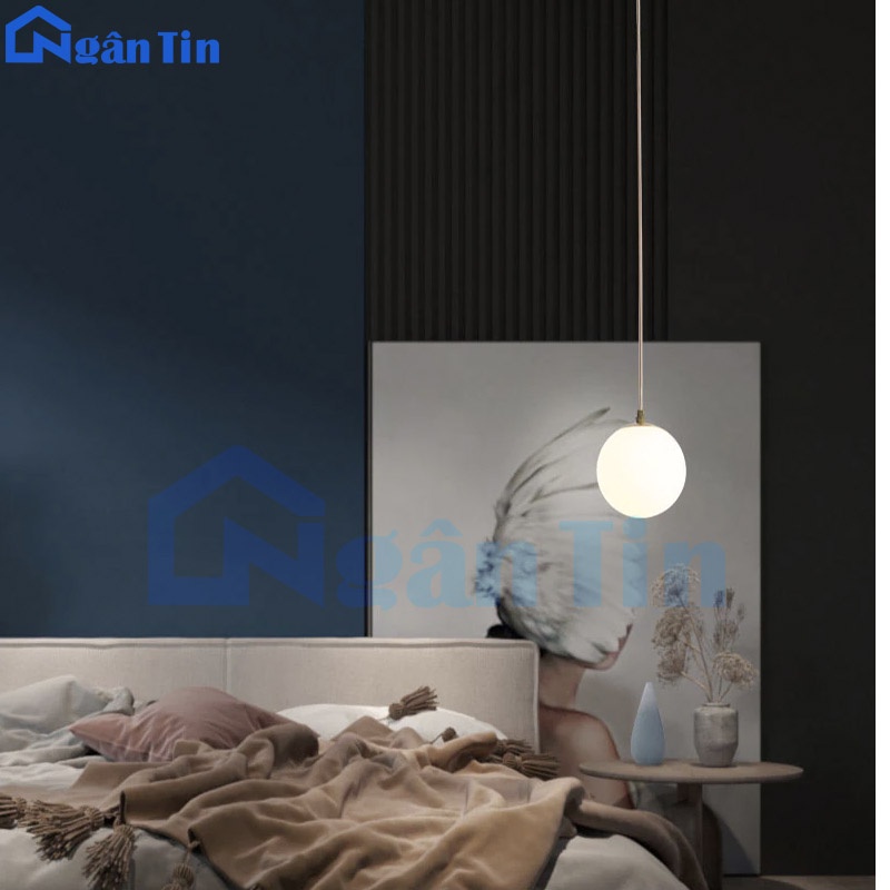 Đèn thả trần thủy tinh trang trí trong nhà phòng ngủ THCN207 Ngân Tin