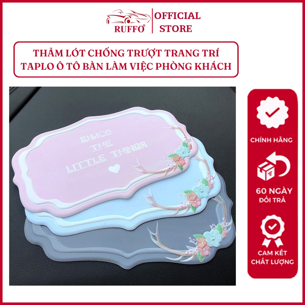 Thảm Trang Trí Chống Trượt Ruffo Đặt Trên Taplo Ô Tô Bàn Làm Việc Nhiều Mẫu Mã Họa Tiết Cực Xinh Giá Rẻ