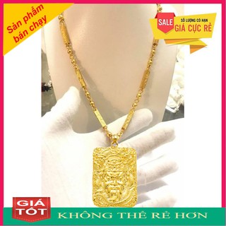 Dây chuyền trúc rồng nam Mặt Quan Vũ cao cấp trang sức mạ vàng 24k ( Ảnh Thật )