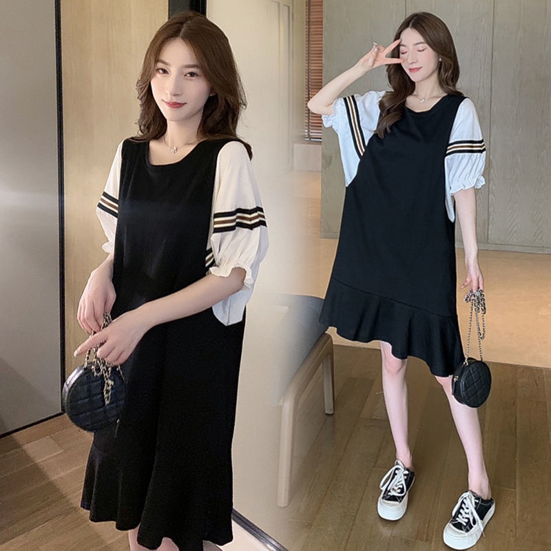 【Plus Size】(45-150kg) Đầm Nữ Oversize Tay Ngắn Quá Khổ