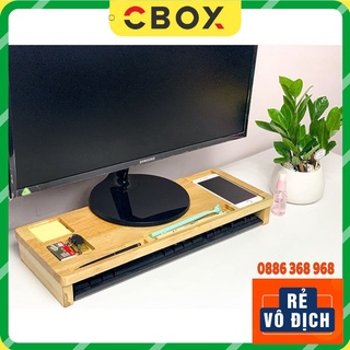 Kệ Kê Màn Hình Máy Tính PC, Tivi, iMac, Macbook Bằng Gỗ Tự Nhiên Đặt Để Màn Hình Size Lớn. Kệ Gỗ