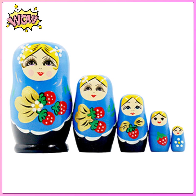 Bộ 5 Búp Bê Nga Matryoshka Dùng Làm Quà Tặng Giáng Sinh / Năm Mới