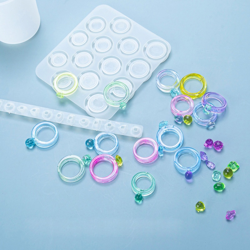 Khuôn Silicone Làm Nhẫn Đính Đá Pha Lê UV Hình Trứng Chim Bồ Câu