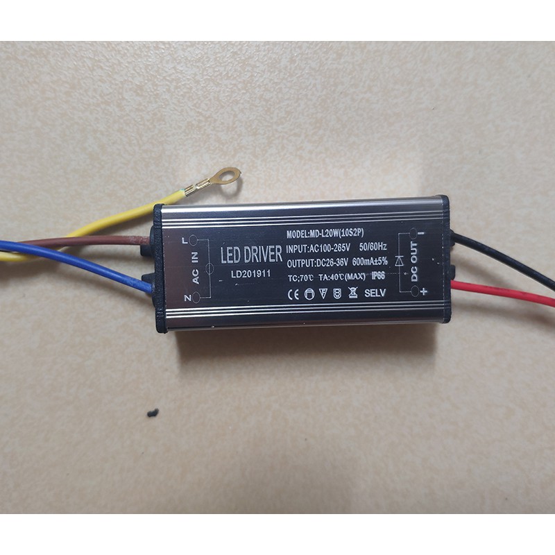 Nguồn ổn dòng (Led Driver) 20W chống nước (Nội Địa Trung Quốc)