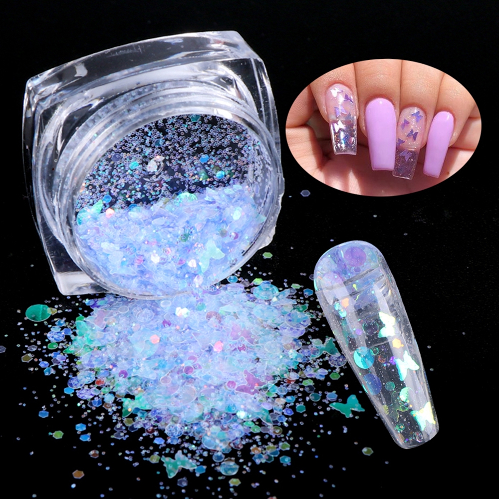 Kim Sa 3D Lấp Lánh Trang Trí Móng Tay Chuyên Dụng