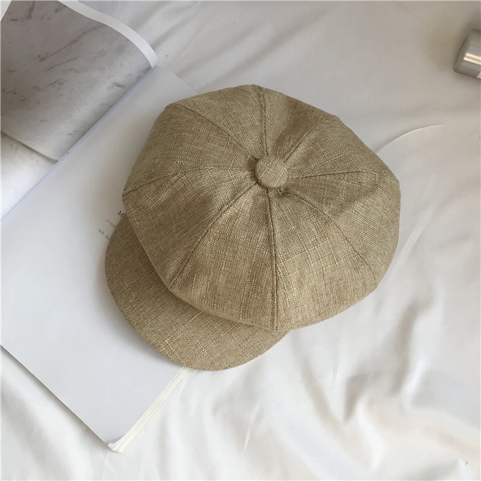Mũ Bát Giác Chất Liệu Cotton Lanh Phong Cách Retro Nhật Bản Cho Nữ