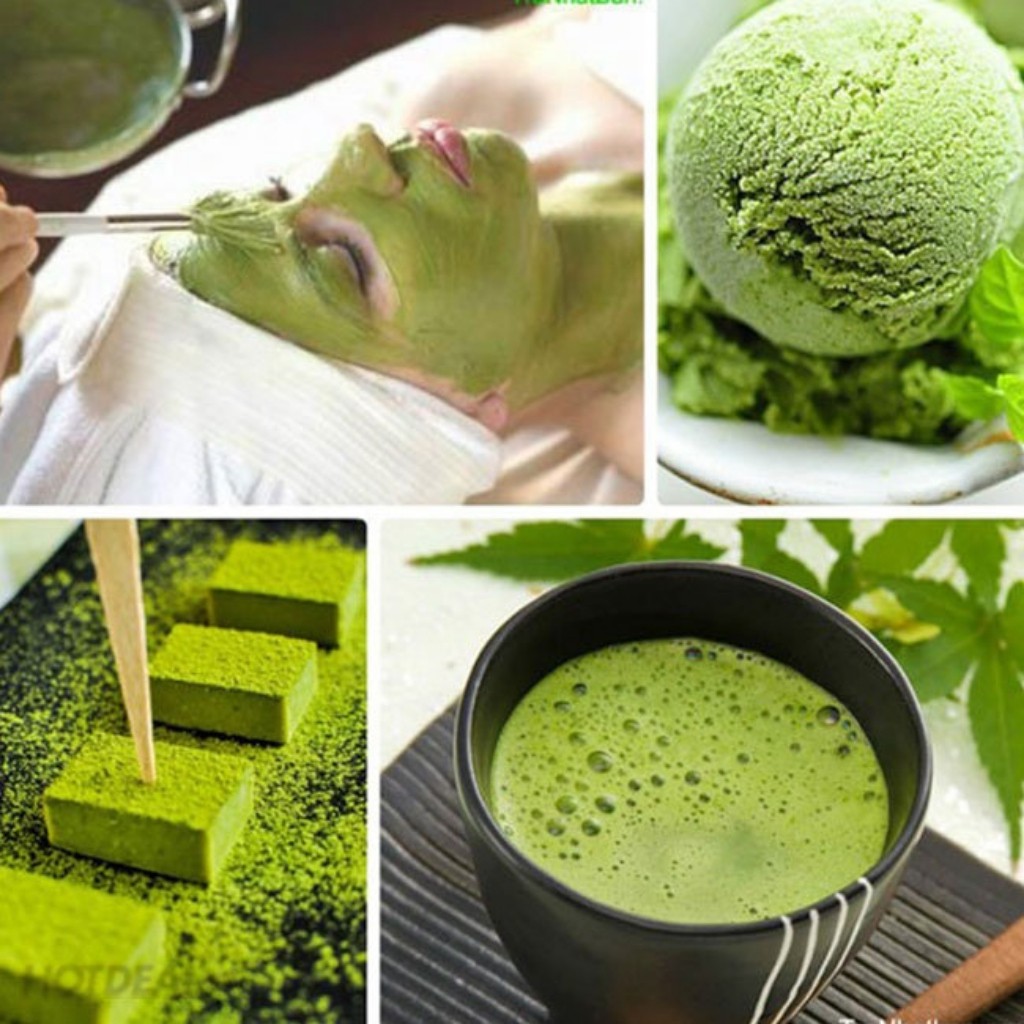 Bột trà xanh Matcha nguyên chất Behena - Mát Gan, Giảm Mụn