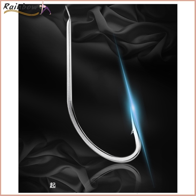 [COD] 50 Chiếc Móc Thép carbon Cao 1#-10# Lưỡi Câu Cá Cán Dài Chất Lượng Cao