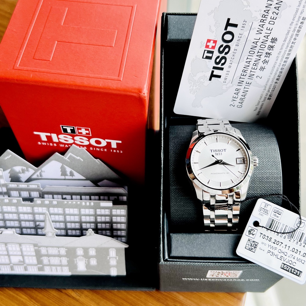 Đồng hồ nữ dây thép Tissot Couturier Powermatic 80 T035.207.11.031.00