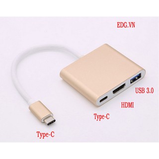 Cáp Chuyển Type C Sang HDMI + USB 3.0 + Type C - USB-C