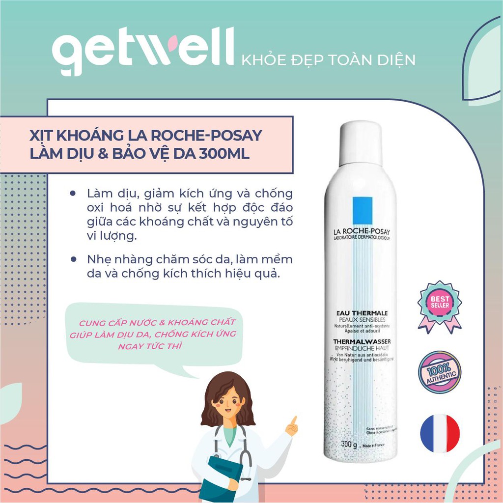 Nước khoáng giúp làm dịu & bảo vệ da La Roche-Posay Thermal Spring Water 300ml