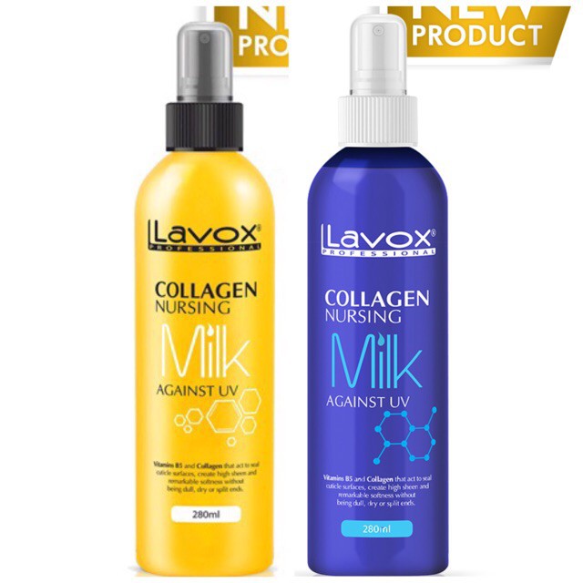 (Mẫu mới) Sữa dưỡng tóc Lavox Collagen chống tia UV siêu bảo vệ tóc 280ml