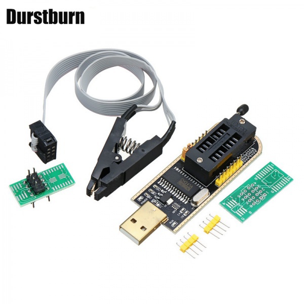 Mô Đun BIOS USB Lập Trình Ch341A 24 25 Series EEPROM + Kẹp SOIC8 SOP8 EEPROM 93CXX / 25CXX / 24CXX