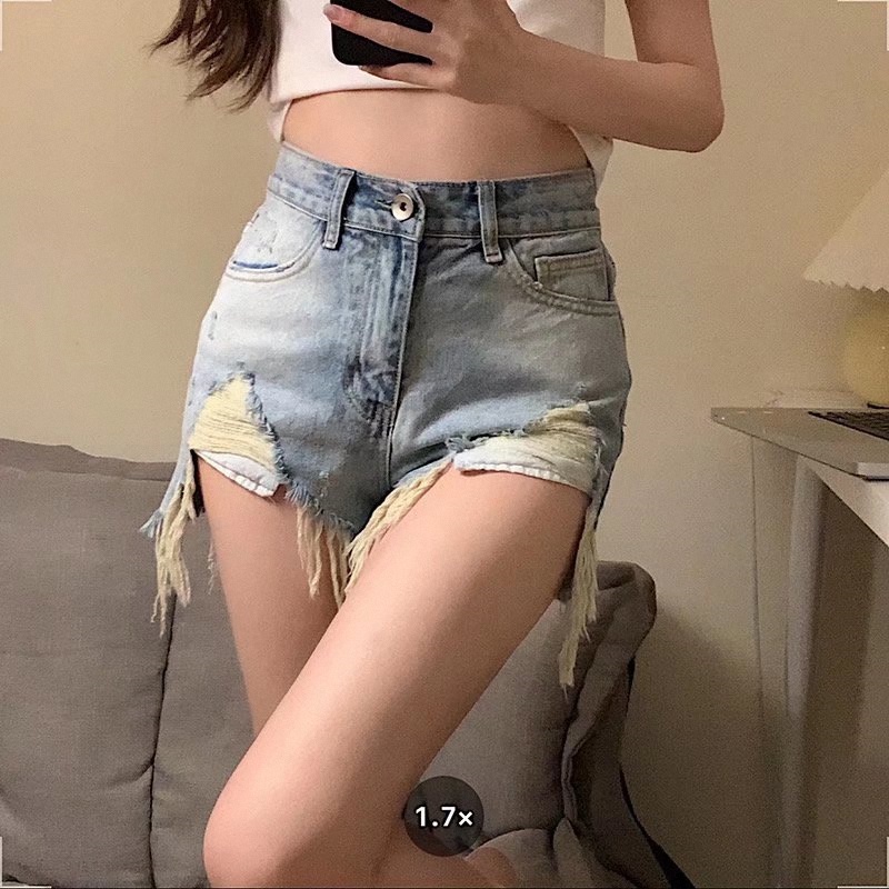 Quần Sọt Lưng Cao Plus Size Phong Cách Hàn Quốc Cho Nữ