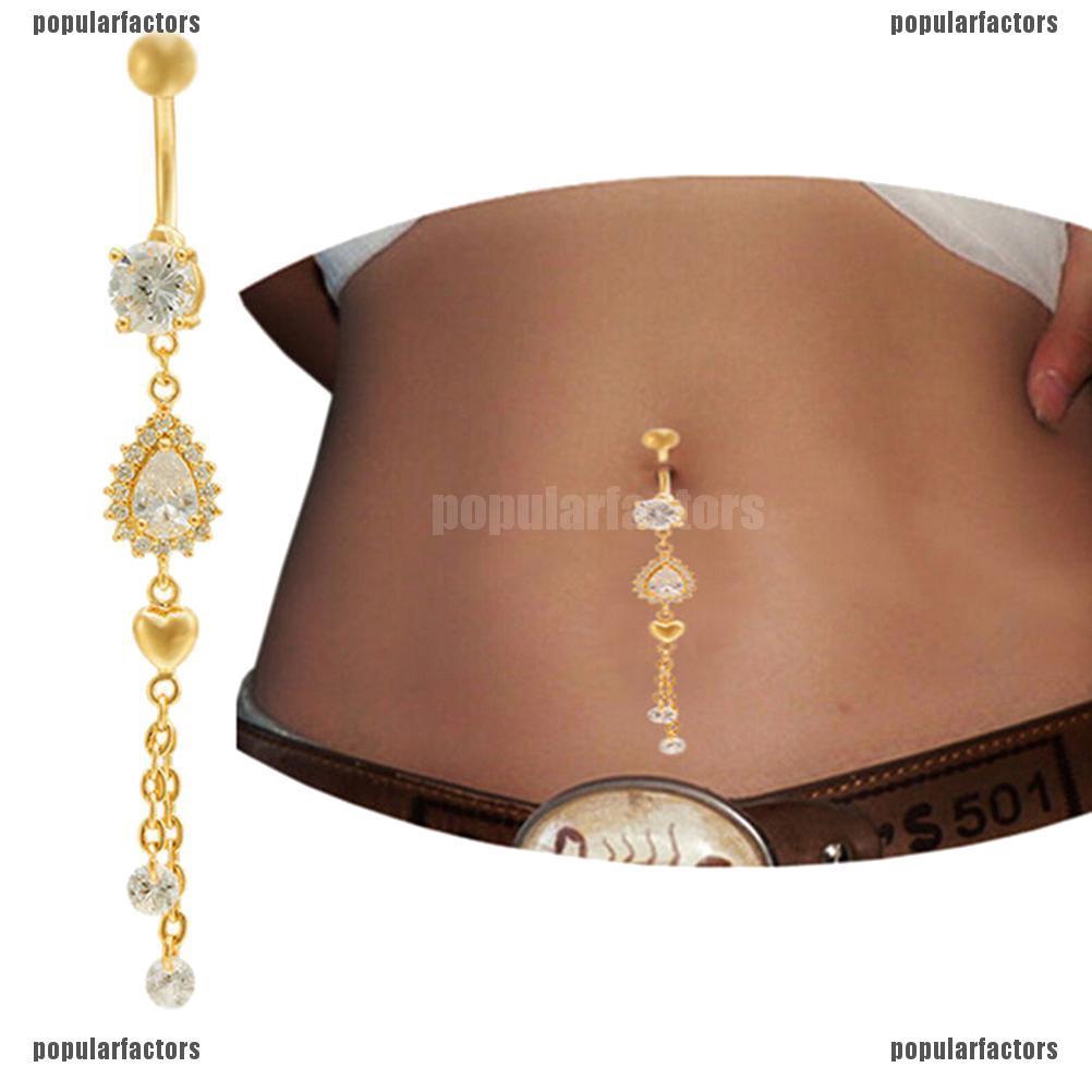 [Phổ Biến] Khuyên Rốn Đính Đá Pha Lê Mới