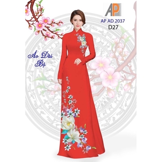 Vải may áo dài in hoa sen trắng