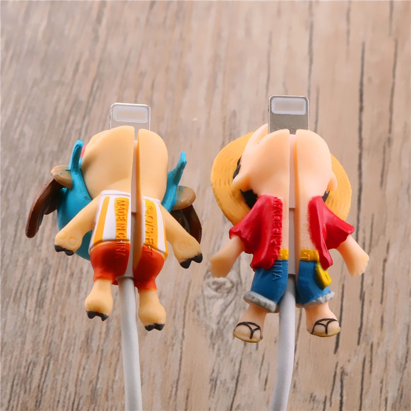 Phụ kiện bảo vệ dây cáp sạc USB kiểu dáng One Piece Chopper Luffy Zoro dễ thương