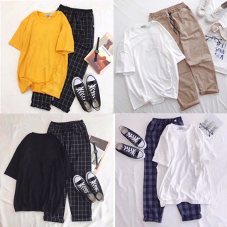 Set đồ basic nam nữ MAYLAN STORE - phong cách trẻ trung năng động