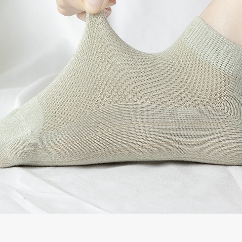 Tất vớ nữ cổ thấp trơn cotton mỏng thoáng khí nhiều màu