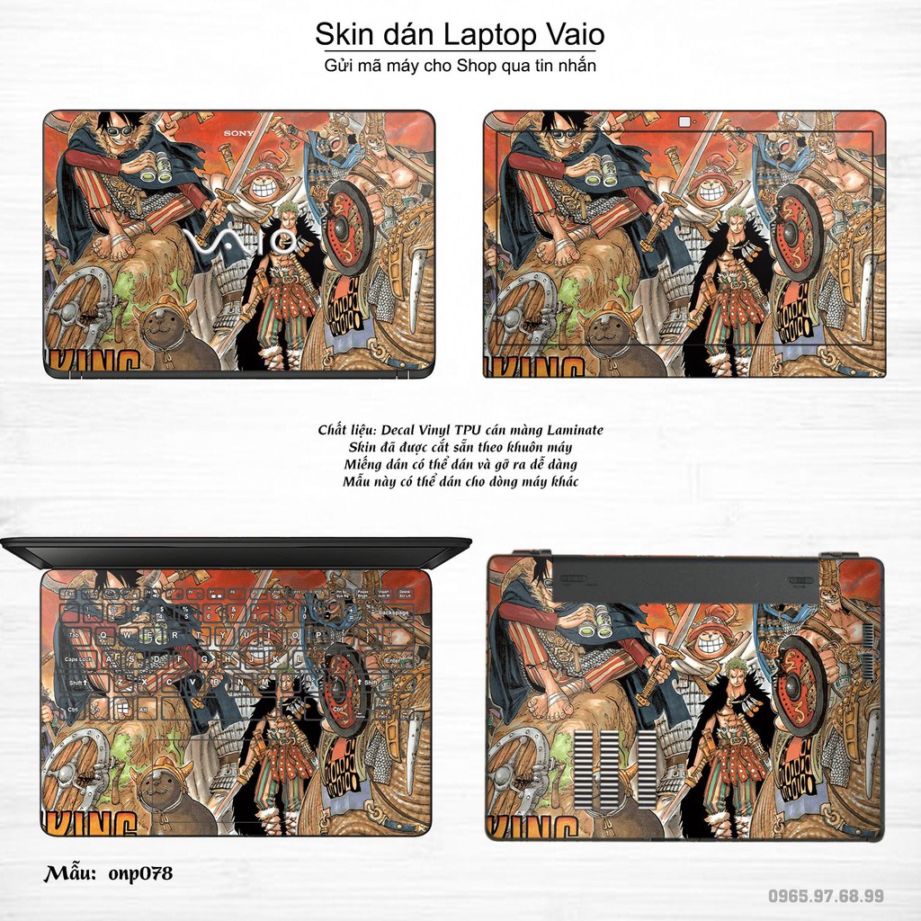 Skin dán Laptop Sony Vaio in hình One Piece _nhiều mẫu 6 (inbox mã máy cho Shop)