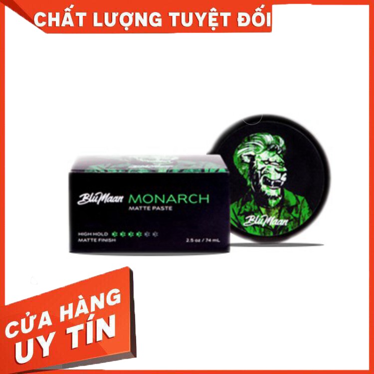 Sáp Vuốt Tóc  blumaan monarch matte paste 74g Sư Tử Xanh ( phù hợp cho tóc mỏng lẫn tóc dầy )