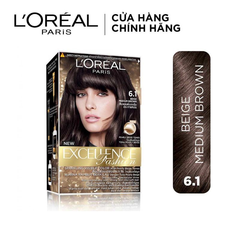 Kem nhuộm dưỡng tóc L'Oreal Paris Excellence Fashion #6.1 Nâu khói (172ml)