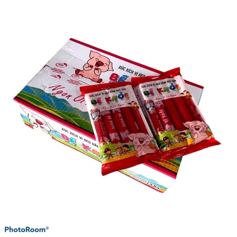 Combo 5 Gói Cây Xúc Xích Bé Khỏe Heo Hầm Hạt Sen Xuxifarm 105g