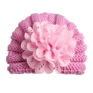 Mũ turban len thắt nút cho bé gái