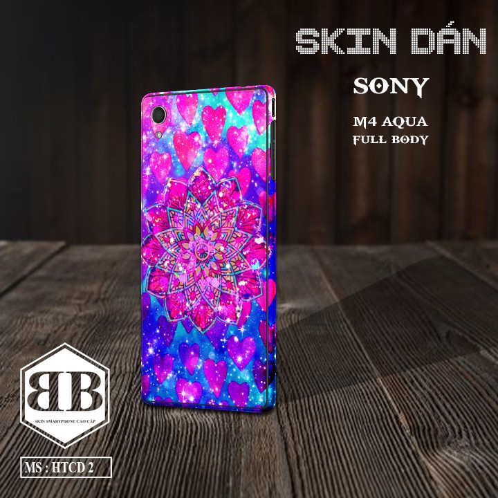 Bộ Skin Dán Sony Xperia M4 Aqua dán full lưng viền dùng thay ốp lưng điện thoại in theo mẫu sưu tầm