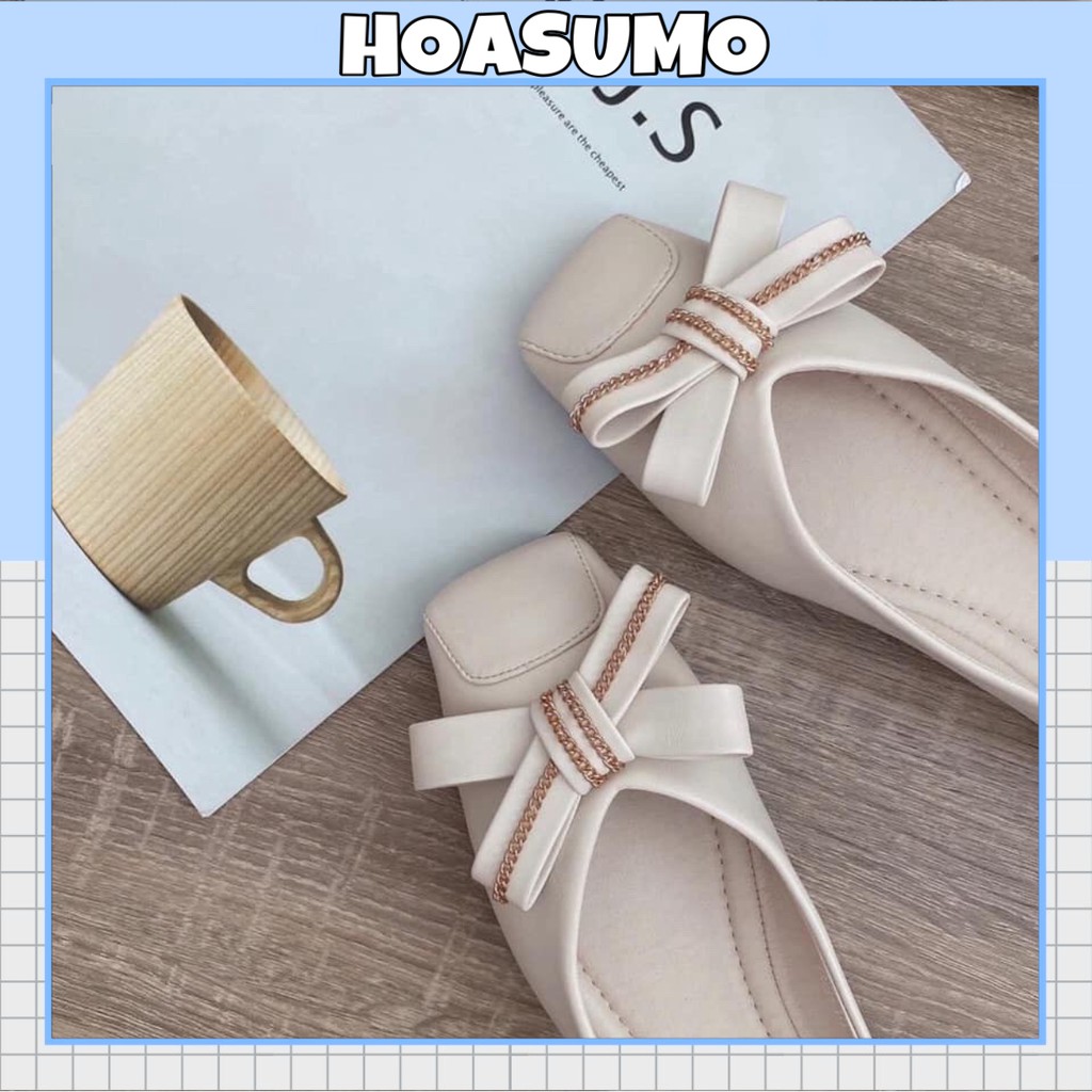 GIÀY BỆT MŨI VUÔNG NƠ PHA XÍCH NHỎ - MÃ B254 | BigBuy360 - bigbuy360.vn