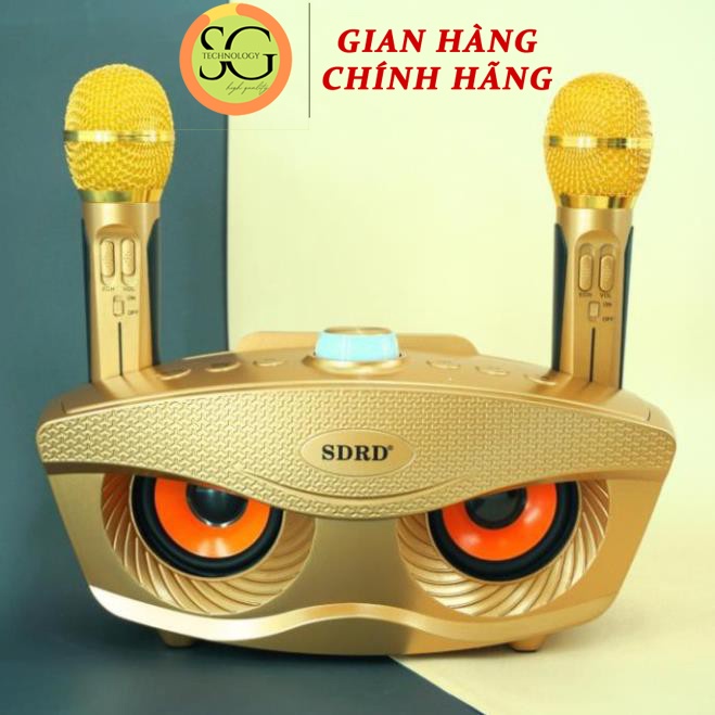 Loa karaoke Bluetooth SDRD 306, Loa bluetooth không dây - Tặng kèm 2 micro hát karaoke, âm thanh tuyệt đỉnh, chất lượng