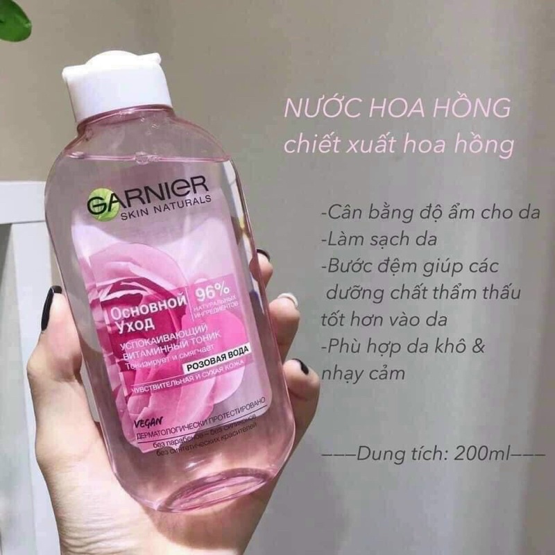 NƯỚC HOA HỒNG GARNIER SKIN NATURALS 96%