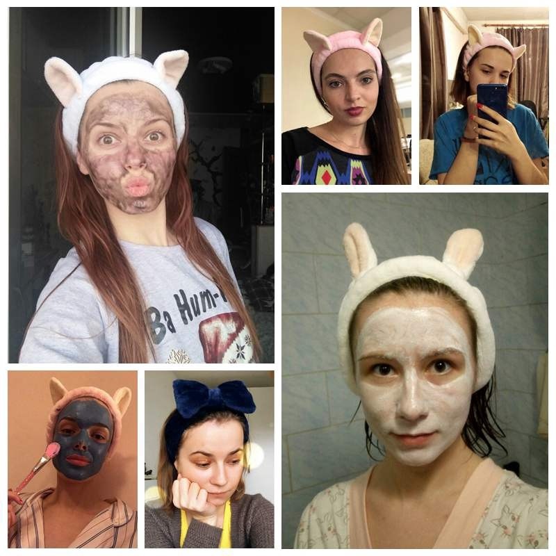 Băng đô rửa mặt, trang điểm hình tai thỏ dễ thương | BigBuy360 - bigbuy360.vn