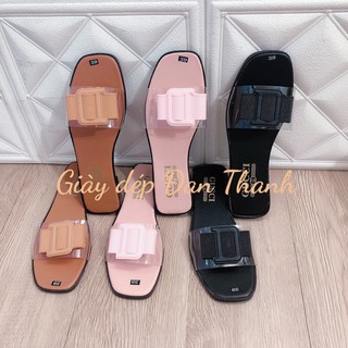 Dép lê quai trong nơ ngang chữ d xinh xắn