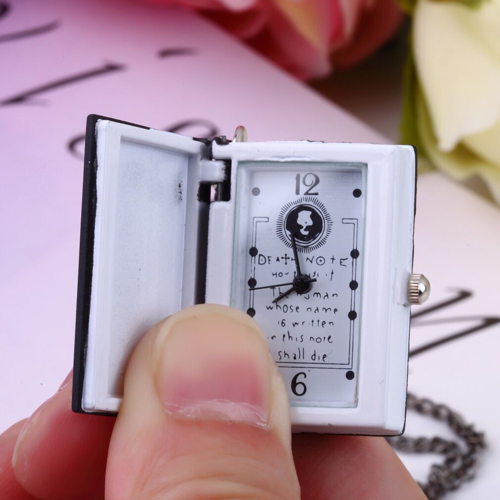 Đồng hồ quả lắc chạm khắc hình quyển sách Death Note độc đáo