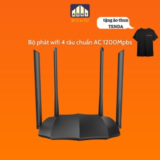 Bộ phát wifi 4 râu chuẩn AC 1200Mpbs băng tần kép Wireless Router AC8 Tenda chính hãng