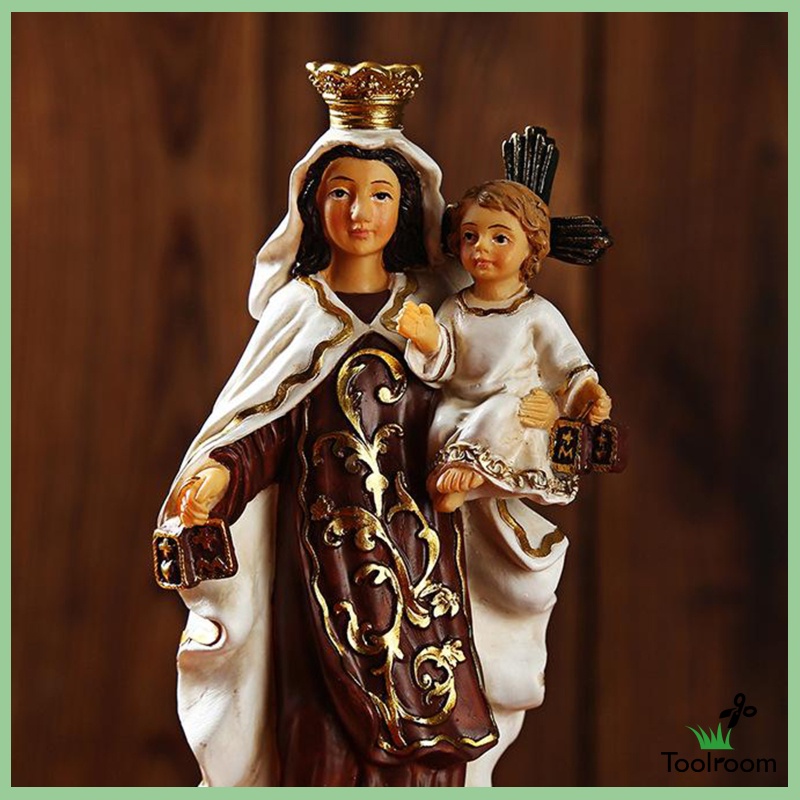 Toolroom Resin Catholic Our Lady Of Grace Virgin Mary Madonna Statue Figurine Decor