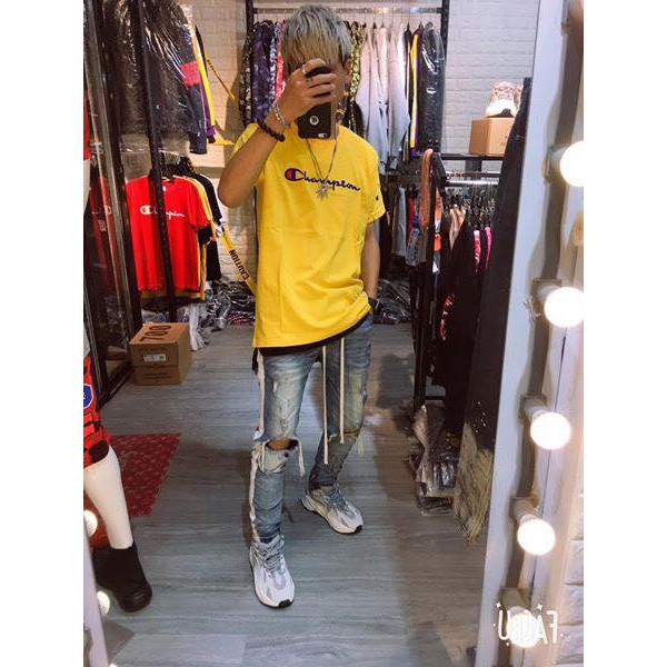 ÁO THUN CHAMPION TRẮNG STREETWEAR UNISEX - ÁO THUN TAY LỠ - ÁO THUN NAM - ÁO PHÔNG NAM - ÁO THUN UINISEX - ÁO OVERSIZE | BigBuy360 - bigbuy360.vn