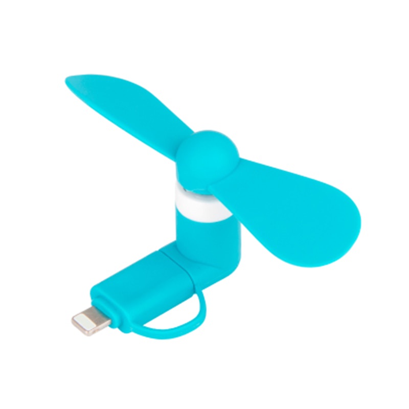 Quạt làm mát cầm tay Micro USB iOS 2 trong 1 tiện lợi thích hợp cho điện thoại thông