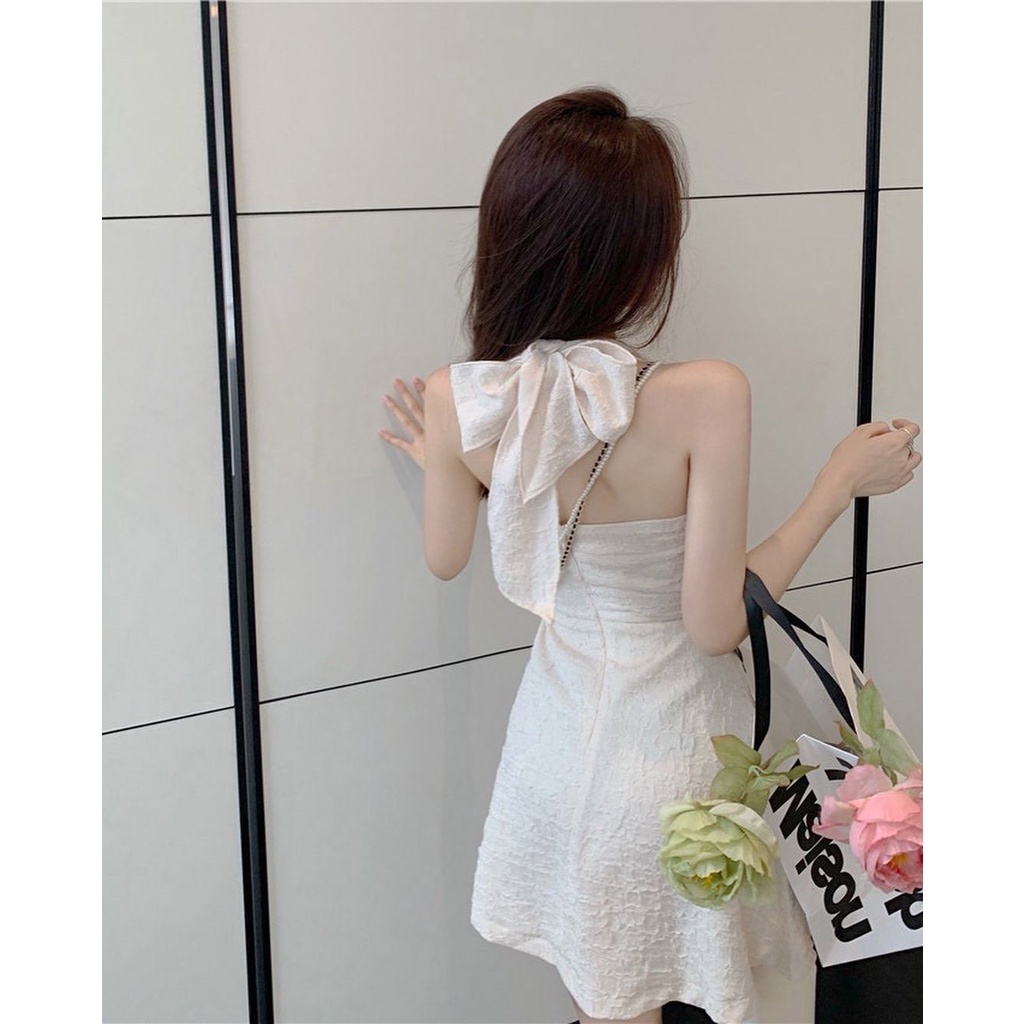 Đầm cột kiểu yếm kem chất xốp | Myung Official | BigBuy360 - bigbuy360.vn